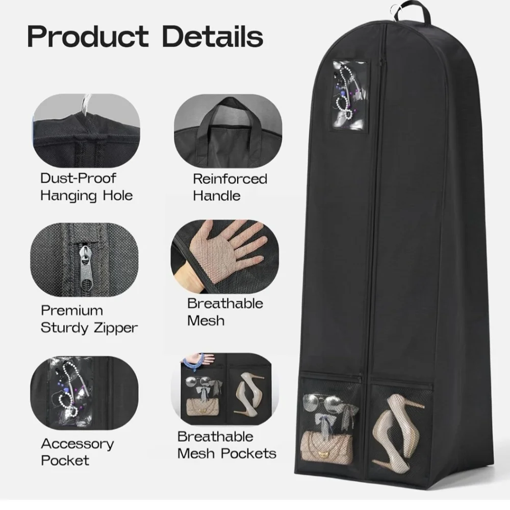 Wedding Dress Garment Bag 72" - Picture 2 of 5